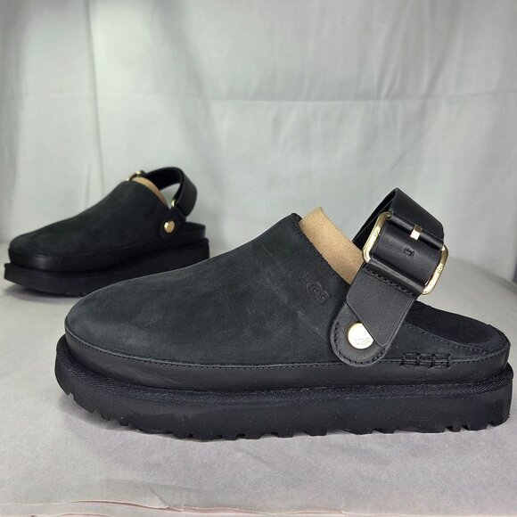 UGG Women's Goldenstar Villa Casual Clogs Regular 8 Black - Picture 2 of 7